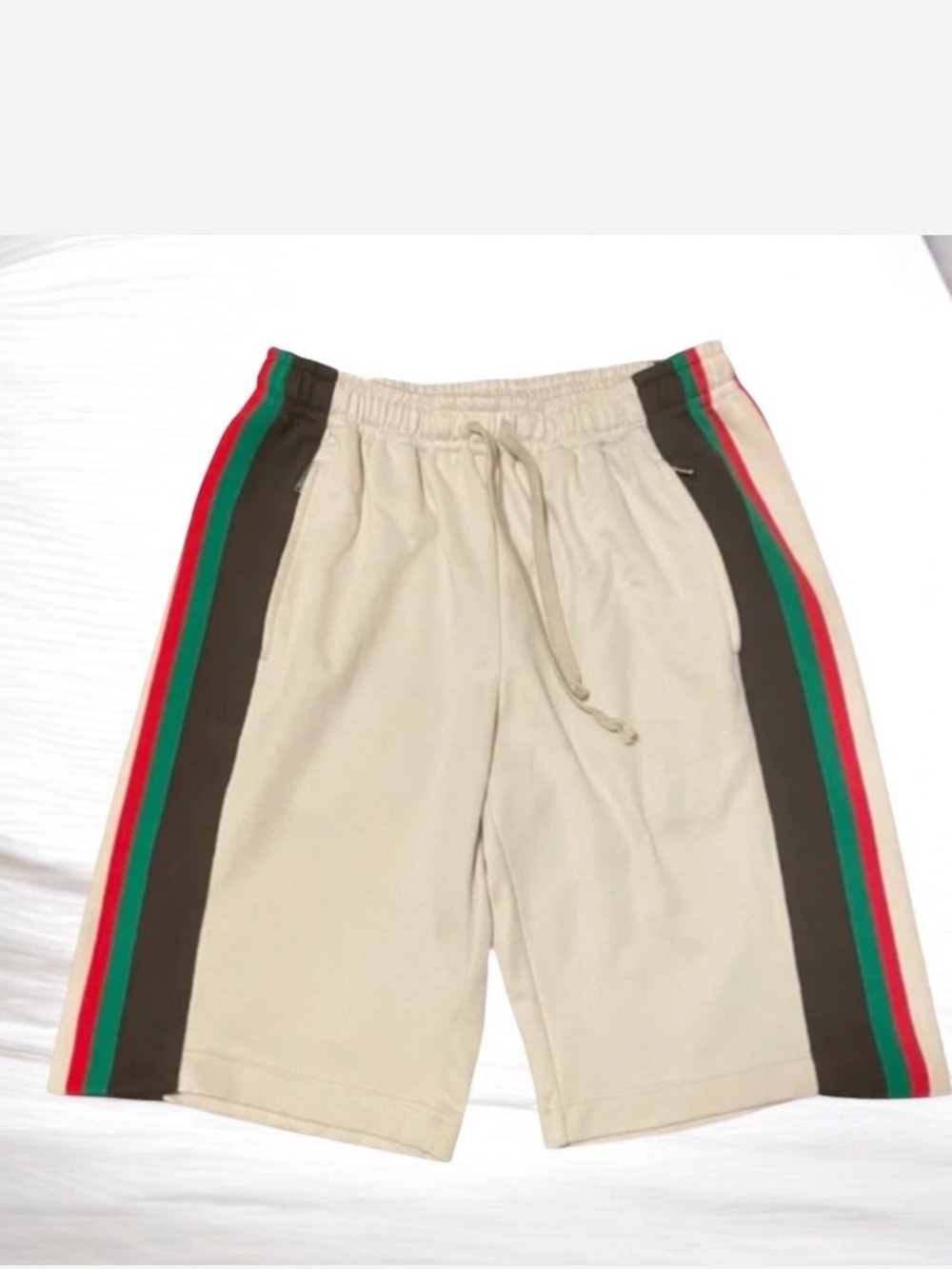 NWOT Retro Side Panel Cream GCC Sport Shorts Size S